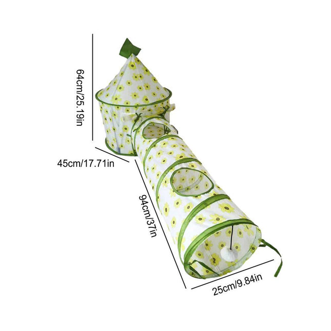 Cat Play Tunnel Folding Interactive Bunny Tent Tunnel Foldable Cat Tent Tubes Portable Indoor Outdoor Kennel Cat Tunnel Tube Toy