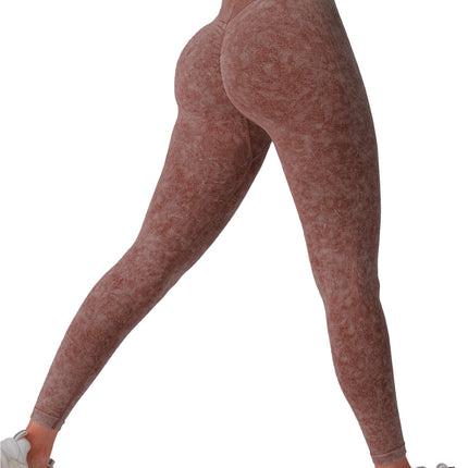 2 Pieces High Waist V Back Yoga Pants Tummy Control Running Workout Tight