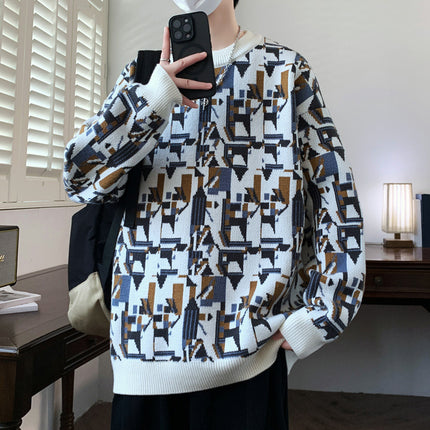 Men's Round Neck Fashion Knitted Sweater