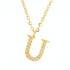 Gold U With Chain / 18k Gold Plating
