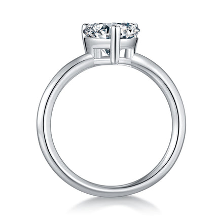Hartvormige Moissanite Geset Met Topgehalte Moissanite Luukse En Modieuse Ligte Luukse Juweliersware Silwer Ring S925 Silwer-bedekte Platinum