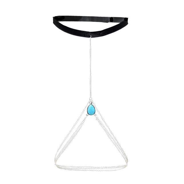 Eenvoudige Turkoois Dyketting Legeringsketting