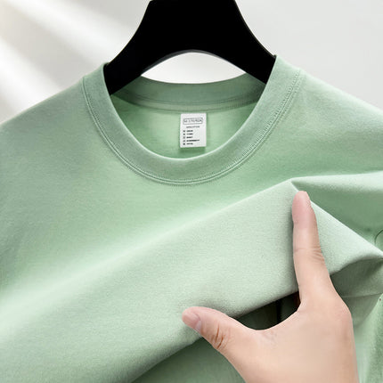 Summer New Drop Shoulder Solid Color Thin Men's T-shirt
