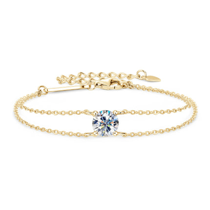 Vierklou Moissanite Armband Veelsydige Silwer Juweliersware