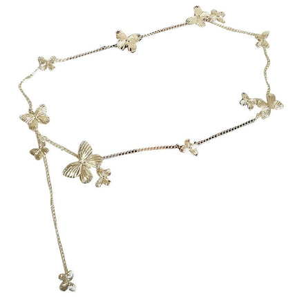 Goue Skoenlapper Middelketting Alles-pas Eenvoudige Belt Retro-styl