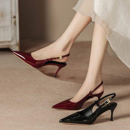 Dames Stiletto Hak Punttoon Band Geslote Toon Sandale