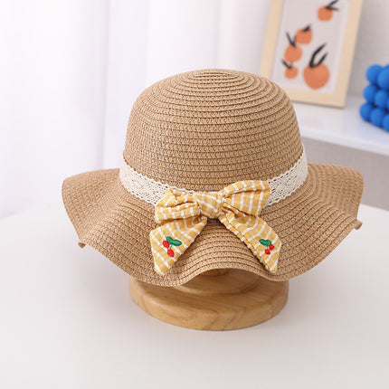 Children's Bag Straw Hat Set Sun