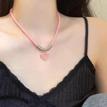 Candy Colored Dopamine Necklace Versatile For Women