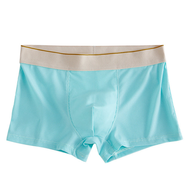 Ice Silk Stripes Men's Boxers Comfortable And Breathable