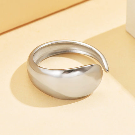Stainless Steel Ring For Women Metal Hydraulic Vacuum-plated Gold Jewelry