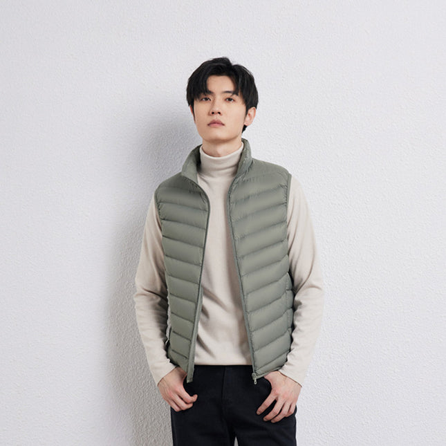 Men's Stand Collar Vest Thin