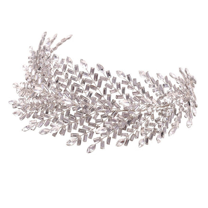 Kreatief-gevormde Strass Bruids Hoofbedekking Haarband Trourok Haarstyl Juweliersware