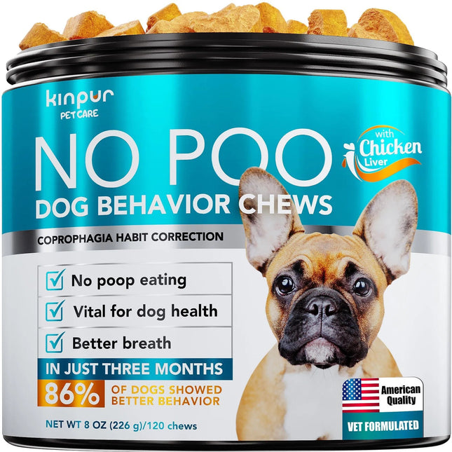 No Poo Chews For Dogs Stop Poop Eating Behavior Probiotics And Digestive Enzymes For Dogs Bad Breath Support For All Breeds Digestive And Gut Health Supplement 180 Soft Chews