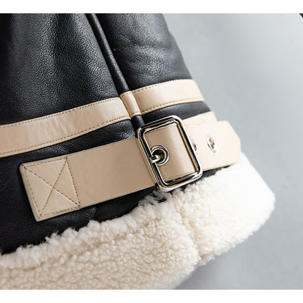 Fleece-lined Thickened Lapel Jacket