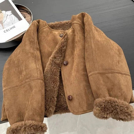 One Korean Style Polar Fleece Jacket Women's Warm