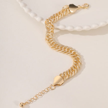 'n Elegante en Hoë-gehalte Midde-Oosterse Ramadan Styl Metaal Gegraveerde Dubbel geweefde digte ketting vir Vroue se Gewilde Vakansie Styl Voetketting