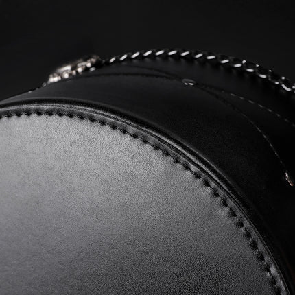 Doctor PU Leather Magic Skull Black Top Hat Female Photo Props