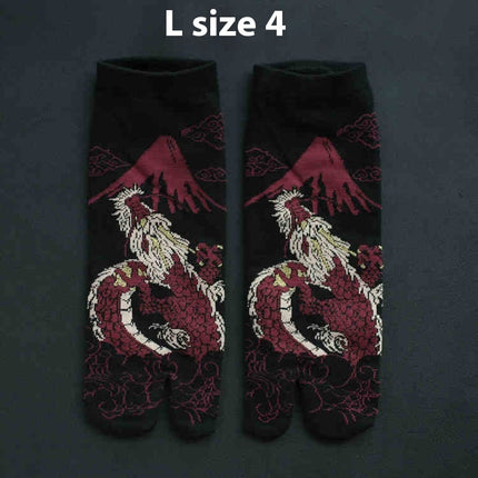 Men's And Women's Cotton Two-finger Socks