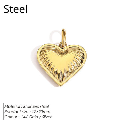 Stainless Steel Necklace Ring Earrings And Pendant With Full Hearts And Diamonds
