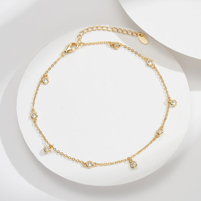 Women's Original Zirconium Pendant Simple Anklet