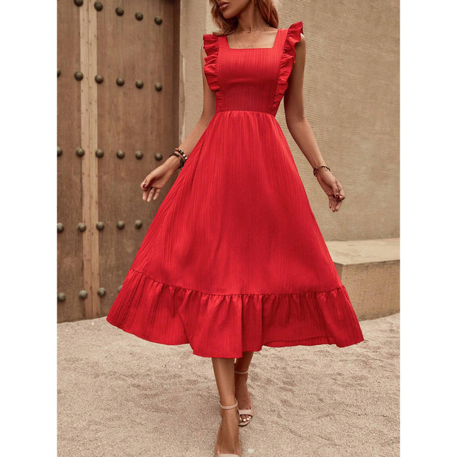 One Shoulder High Slit Satin Dress No Belt