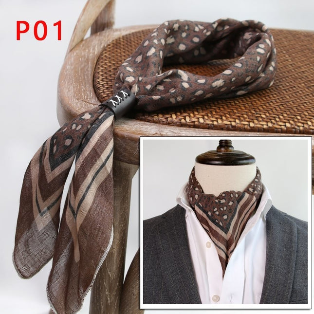 All-matching Men's Scarf Thin Youth Silk Scarf