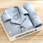 Long Sleeve Gray Wheat Flower / 2XL