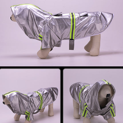 Dog Clothes Reflective Cloak Medium And Large Windproof Outdoor Jacket