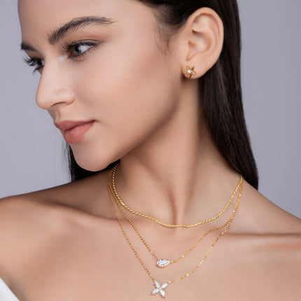 Peervormige Inlegsel Van Topgehalte Moissanite, Luuks En Modieus, Minimalistiese Tendens Juweliersware, Silwer Hanger Halssnoer, Kraagketting, S925 Silwer Ge-elektroplateer Met Goud