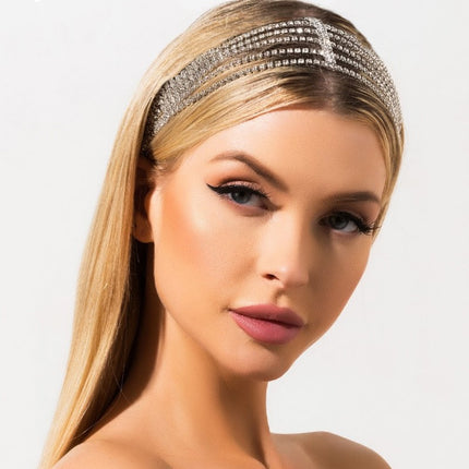Flits Diamant Strass Rekbare Haarband Haarbykomstighede Vyf Rye Diamante