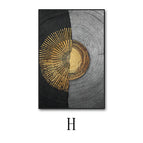 H / 50x 70 Gold Frame Canvas
