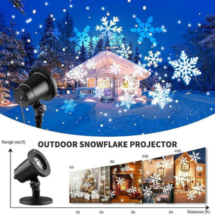 48 Pattern Christmas Projector Laser Light Snow LED Lamp Landscape Garden XMAS