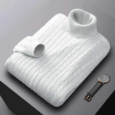 Men's Turtleneck Sweater Fleece-lined Thickened