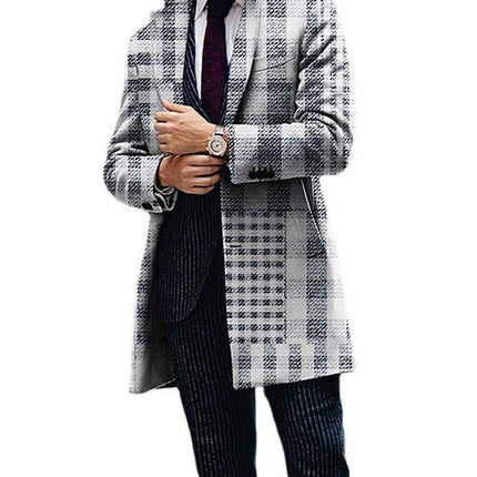 Large Suit Collar Pocket Men's Coat