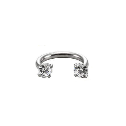 Stainless Steel Hoop Earrings With Diamond-encrusted Zircon Studs For Cartilage Piercings
