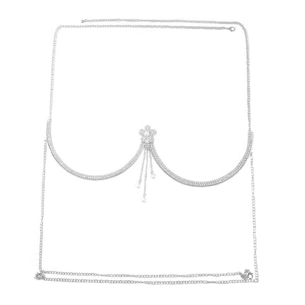 Diamond Tassel Chest Necklace Accessories Body Chains