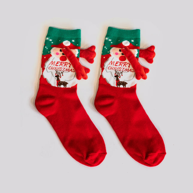 Fashion Simple Magnetic Christmas Socks For Men And Women
