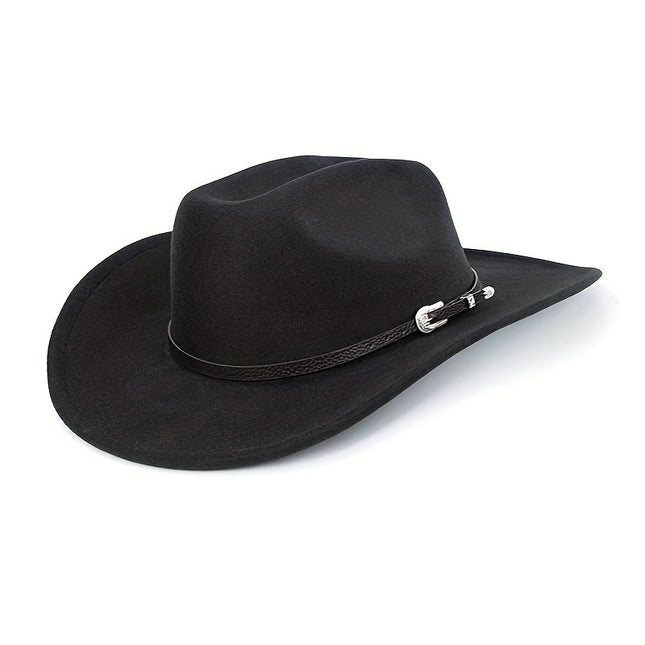 Western Cowboy Hat Woolen Hat Big Brim