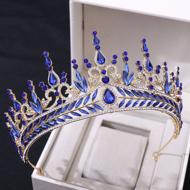 Trouhoofbedekking Haarbandstel Kristal Barok Groot Kroon