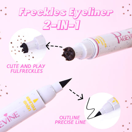 Vroue se Dubbelkop Vlekverwyderingspen Vloeibare Eyeliner