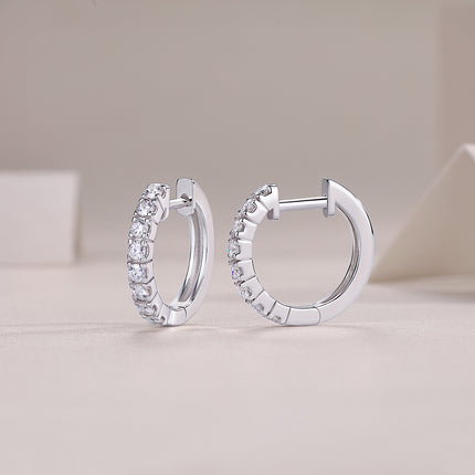 Top-quality Moissanite Luxury And Fashionable Light Luxury Jewelry Silver Stud Earrings S925 Silver Plated Platinum