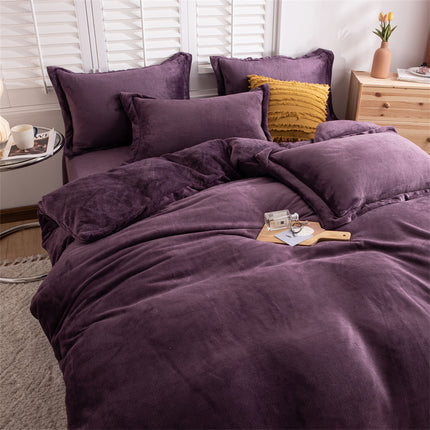 Vierstuk Plaas Dubbelkantige Fleece Warm Geel Duvet-oortreksel