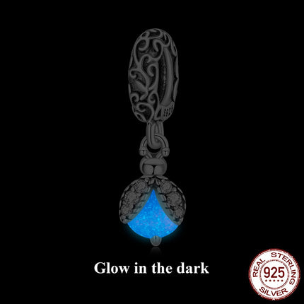 Luminous Stone Firefly Diy Pendant Parts S925 Sterling Silver Beads