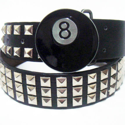 Men's Belt New Black 8 Graffiti Riveted Pant Strap