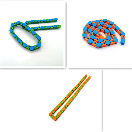 Snaakse Fidget Ketting Anti-stres Speelding vir Volwasse Fietsketting Fidget Armband Legkaart Opvoedkundige Speelgoed