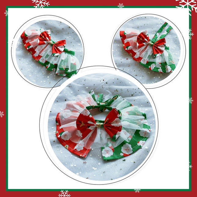 Cat CollarChristmas Pet Dog Red Scarf Medium And Large