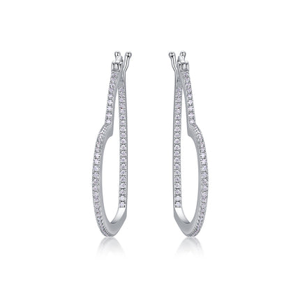 Top-quality Moissanite Luxury And Fashionable Light Luxury Jewelry Silver Stud Earrings S925 Silver Plated Platinum