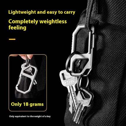 Creative Edc Titanium Alloy Keychain Outdoor Multifunctional
