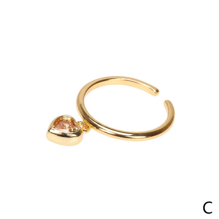 Women's Fashionable Design With Micro Heart-shaped Zircon Ring