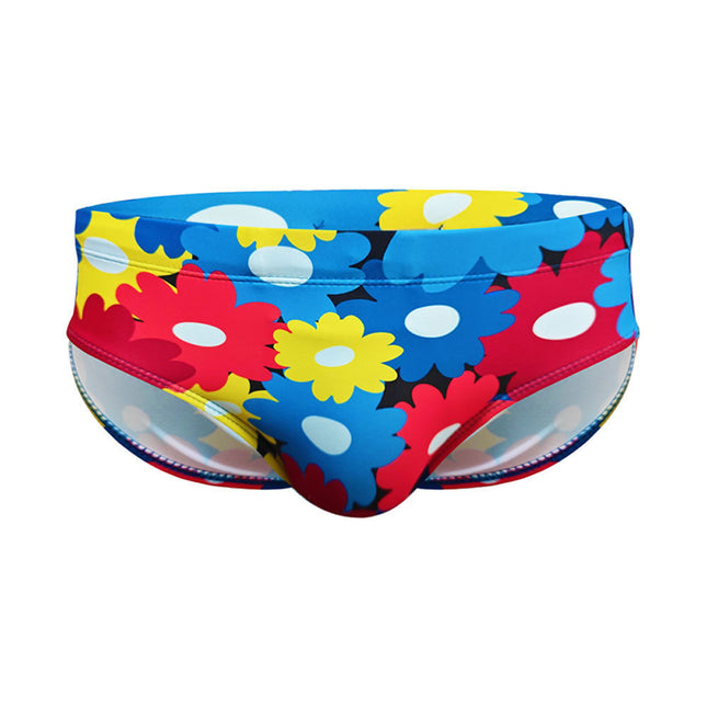 Flower Colorful Printing Swim Briefs